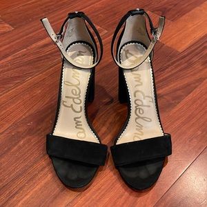 Sam Edelman Black Suede Strappy Heels